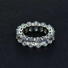 2021 вечность овальным вырезом муассанит кольцо с бриллиантом 100% реальные 925 серебро обручальное кольцо кольца для женщин ювелирные изделия 2024 - купить недорого