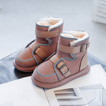 Plush Warm Snow Boots Female Winter Warm 2020 For Little Girl Black Children Sneakers Boy Kids Shoes 3 4 5 6 7 8 9 10 11 12 Year 2024 - buy cheap