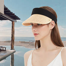 Кепка От Солнца Giolshon женская, складная переносная пляжная шляпа с широкими полями, соломенная, в стиле кэжуал, летняя 2024 - купить недорого
