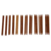 Conjunto de agulhas de bambu carbonizado duplo (2.0mm-5.0mm), 5 conjuntos de 11 tamanhos 5 ''(13cm) 2024 - compre barato
