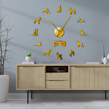 German Boxer Dog Contemporary Oversized Wall Clock DIY Big Needle Time Clock Frameless Deutscher Boxer Large Wall Art Decoration 2024 - buy cheap
