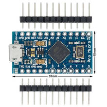O Envio gratuito de New Pro Micro ATmega32U4 5V/16MHz Módulo com 2 row pin header 10PCS Para arduino 2024 - compre barato