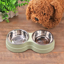 Stainless Steel Double Pet Bowls Food Water Feeder for Dog Puppy Cats Healthy Feeding Drinking Dishes For Home Pets Supplies 2024 - buy cheap