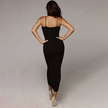 2020 Sexy Deep V Maxi Dress Women Spaghetti Strap Sleeveless Backless Bodycon Long Dresses Summer Elegant Vestidos Robe Femme 2024 - buy cheap