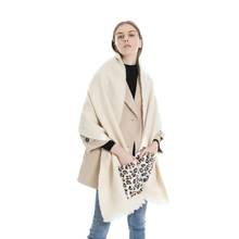 New Fashion Leopard Print Pocket Scarf For Women Winter Cashmere Pashmina Shawl Ladies Poncho Blanket Scarves Mujer Bufanda 2024 - buy cheap