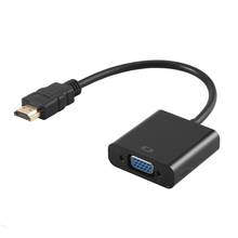 Адаптер HDMI-совместимый с VGA, преобразователь цифрового кабеля в аналоговые аудио и видео, совместимый с HDMI разъем VGA для PS4, ПК, ноутбука, ТВ 2024 - купить недорого