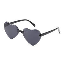 Gafas de sol sin montura para niños y niñas, anteojos de sol con forma de corazón, bonitos 2024 - compra barato