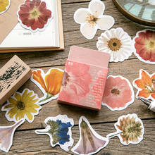 Mini adesivo de papel para decoração, adesivo vintage flores de 45 unidades para álbum de recortes 2024 - compre barato