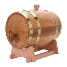 Barril de vinho para fabricação de cerveja, 5l/3l, tambor decorativo de carvalho para porta de uísque, barril de café, restaurante, hotel 2024 - compre barato