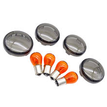 4 Pcs Motorcycle Smoke Lens Cover With Light Bulb Turn Signals Light For Harley Touring Dyna Softail Sportster 1986-2017 2024 - buy cheap