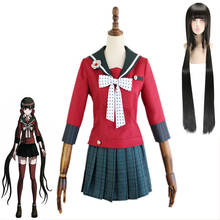 Anime Danganronpa V3 Killing Harmony Harukawa Maki School Uniform Cosplay costume set and wig halloween party costume 2024 - buy cheap