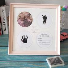 Newborn Baby Handprint Footprint Fhoto Frame Ink Pad DIY Photo Frame Souvenir Girls Boys Infant Growth Memorial Home Decoration 2024 - buy cheap