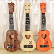 Instrumento musical mini ukulele infantil, brinquedo de guitarra para crianças, escola criativa, jogo colorido 2024 - compre barato