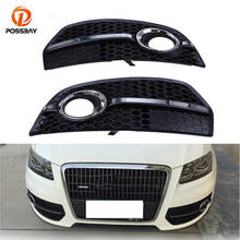 POSSBAY Car Front Bumper fog light Grill Black fog lamp frame Exterior Accessories for Audi Q5(8R) MK1 2008-2012 Pre-facelift 2024 - buy cheap