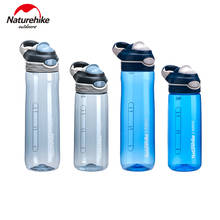 Naturehike-botella de agua deportiva para exteriores, 600ml/750ml, tapa de rebote transparente, Tritan, Fitness, ciclismo, equipo de Camping 2024 - compra barato