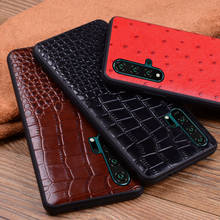 Luxury Genuine Leather Case For Huawei Honor 20 Pro Crocodile Pattern 360 Full Protect Back Cases For Honor 20 Pro 2024 - buy cheap