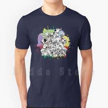 Camiseta macacão cachorros de algodão, camiseta masculina estampa diy, colorida acuarela dos cachorros 2024 - compre barato