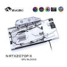 Bykski Water Block use for NVIDIA RTX2070 Founder Edition PCB / Full Cover Copper Radiator Block/3PIN 5V RGB / 4PIN 12V RGB 2024 - buy cheap