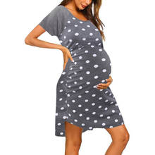 Home suit Sleepwear for Pregnant Woman Cotton Maternity Night Dress Short Sleeve Nursing Nightgown Breastfeeding Wear Nightdress 2024 - buy cheap