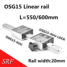 Guía lineal de rodillo de doble eje, 1 unidad OSG15 L = 550/600mm + 1 unidad OSG15, bloque deslizante de riel de movimiento lineal 2024 - compra barato