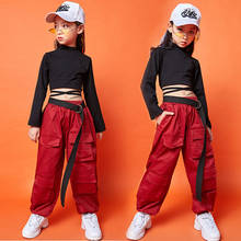 Kids Hip Hop Clothes For Girls Jazz Street Dance Costume Children Sweatshirt Pants Set Stage Outfit Ballroom Dancewear SL1974 2024 - buy cheap