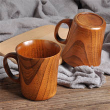 Taza de madera Retro hecha a mano, taza de madera Natural para té, café, leche con asa, taza de agua, té/leche/taza de café para el desayuno, 1 ud. 2024 - compra barato