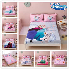 frozen Elsa Sophia Princess Bed Sheet Bed Linen with Elastic Band Mattress Covers Fitted Sheet Sets 3pc Queen King Twin Size 2024 - buy cheap