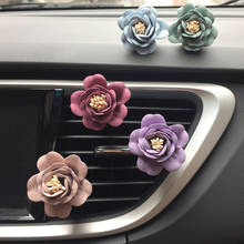 Car Air Freshener Lady Condition Camellia Flower Styling Car Air Conditioner Outlet Aromatherapy Clip Essential Oil Car Diffuser 2024 - buy cheap