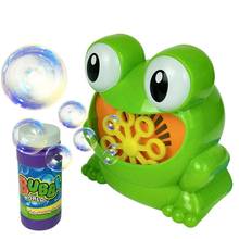 Cute Cartoon Frog Automatic Bubble Machine Blower Wedding Maker Party Summer Kit Soap Water Outdoor Play Fun Kids Toy Wholesale 2024 - buy cheap