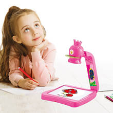 Обучающий проектор для детей, светодиодный проектор, стол для рисования, игрушки, интеллектуальная проекционная машина для рисования для малышей, подарок 2024 - купить недорого