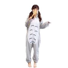 Kigurumi pijama totoro vizinho adulto animal dos desenhos animados com capuz macacão feminino homem casal 2019 pijamas de flanela inverno 2024 - compre barato