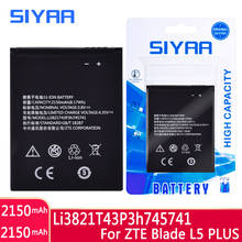 SIYAA Phone Battery LI3821T43P3H745741 For ZTE Blade L5 PLUS C370 Lithium High Capacity Replacement Original Batteries 2150mAh 2024 - buy cheap
