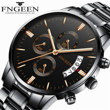 Luxury Mens Watches Top Brand Male Watches Steel Display Calendar Sports Quartz-Watch Date Business Men Clock Relogio Masculino 2024 - buy cheap