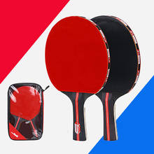2pcs Table Tennis Bat Racket Double Face Pimples In Long Short Handle Ping Pong Paddle Racket Set With Bag 3 Balls XA31Y 2024 - buy cheap