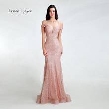 Lemon joyce Evening Dresses Long 2020 Sexy Off the Shoulder Mermaid Evening Dress Party Gowns Plus Size 2024 - buy cheap