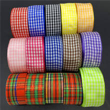 5yards 25mm High Quality Printed Plaid Ribbon Handmade Ribbon For Bow Wedding Christmas Decoration DIY Wrapping 2024 - buy cheap