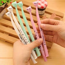 4pcs Material Escolar Creative Gift Cartoon Cat Gel Pen School Supplies 2024 - buy cheap