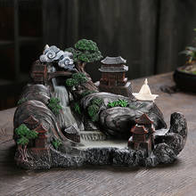 10Pcs Incense Cones + Backflow Incense Burner Incensory Mountain Statue Ceramic Aroma Smoke Censer Zen Room Incense Joss Holder 2024 - buy cheap