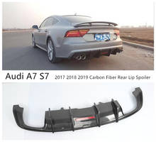 Difusor trasero de fibra de carbono para coche, alerón de alta calidad para Audi A7, S7, 2017, 2018, 2019 2024 - compra barato