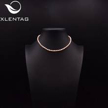 XlentAg Handmade Natural Pink Purple Fresh Water Pearl Necklace Women Wedding Party Gift Fine Fashion Simplicity Jewelry GN0262A 2024 - buy cheap