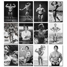 Arnold Schwarzenegger Bodybuilding Fitness GYM Workout Poster Art Silk Canvas Print Black White For Living Room Decoration-003 2024 - buy cheap
