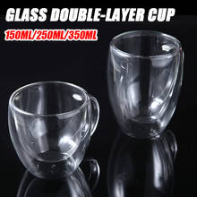 150-350ml Bottle Coffee Cup Heat-resistant Double Wall Glass Cup Beer Milk Lemon Juice Cup Drinkware Tea Mugs 2024 - buy cheap