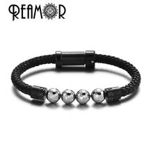 REAMOR Caprice-pulsera de alambre de acero inoxidable 316l para hombre y mujer, desmontable, bricolaje, color negro 2024 - compra barato