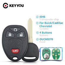 KEYYOU 4 Buttons Remote Control ID46 For Chevrolet Avalanche For Buick Enclave OUC60270 315Mhz Transponder Key For GMC Acadia 2024 - buy cheap