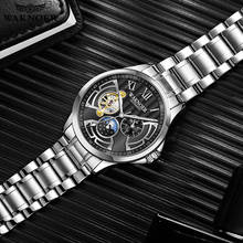 WAKNOER 2019 Mechanical Watch Men Luminous Automatic Watch Tourbillon Waterproof Mechanical watches For Men Full Steel Clock 2024 - buy cheap