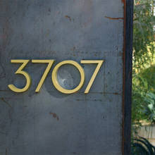 Big Floating House Number Sign Golden 15cm Modern Building Signage Outdoor Huisnummer Numeros Casa Door Numbers Address Plate 2024 - buy cheap