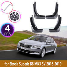 4PCS Front Rear Mudguards For Skoda Superb 3 B8 MK3 3V 2016 2017 2018 2019 Cladding Splash Mud Flaps Guards Mudflap Accessories 2024 - buy cheap