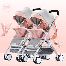 Light Twin baby stroller can sit and detachable  double strollerfolding second child Pram 2024 - buy cheap