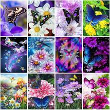 DIY 5D Diamond Painting Cross Stitch Animal Diamond Embroidery Full Round Resin Butterfly Picture of Rhinestones Handcraft Gift 2024 - buy cheap