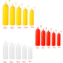 Botella de plástico de 32oz, dispensador de salsa, vinagre, Ketchup y Ketchup 2024 - compra barato